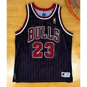 100% Authentic Michael Jordan Vintage Champion 1996-7 Chicago Bulls Jersey 48 XL